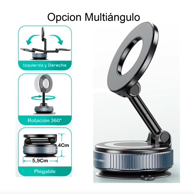 SOPORTE K007  MAGNÉTICO REFORZADO 360°